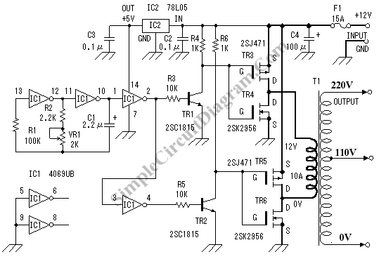 DC to AC Inverter | Simple Circuit Diagram