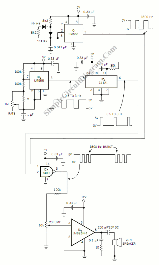 Cct Diagram Of High Sound Metronome - Electronic Metronome Generates Mechanical Sound - Cct Diagram Of High Sound Metronome