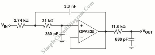 A 20-kHz, Third-Order Low-Pass Filter | Simple Circuit Diagram
