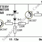 Two Transistors Lead Acid Battery Monitor