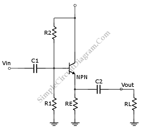 NPN Transistor Common Collector Amplifier | Simple Circuit ...