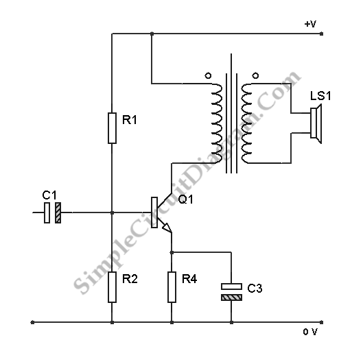 Transistor Class A Power Amplifier | Simple Circuit Diagram