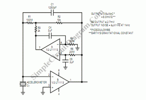 Accelerometer Signal Amplifier – Simple Circuit Diagram