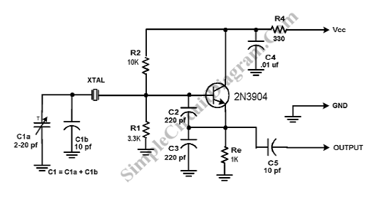 colpitts-xtal-oscillator-circuit