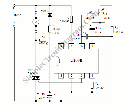 Phase Synchronized – AC Power Controller – Simple Circuit Diagram