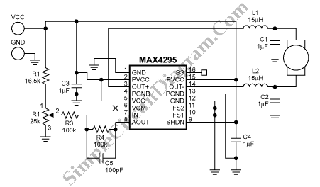 PWM Motor Speed Control Using Class D Audio Amplifier