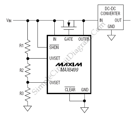 MAX6499 Overvoltage and Undervoltage Protection