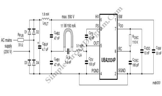 UBA2024 Compact Fluorescent Lamp Controller