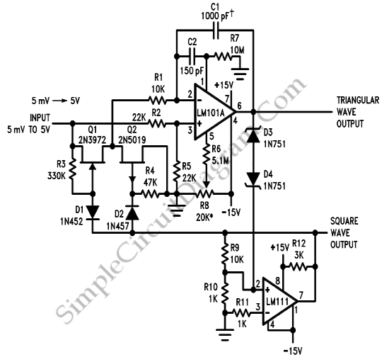 10 Hz to 10 Khz Voltage Controlled Oscillator