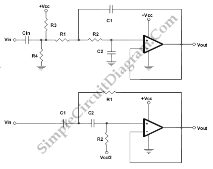 Low- and High-Pass Single Supply Sallen-Key Filter