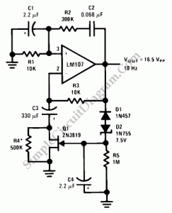 Sine Wave Oscillator – Simple Circuit Diagram