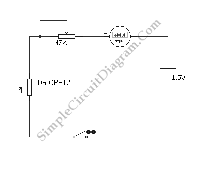 Very Simple Light Meter โ Simple Circuit Diagram