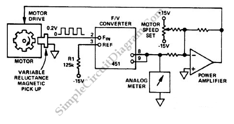 F/V Converter in CLosed Loop Motor Speed Control System – Simple Circuit  Diagram