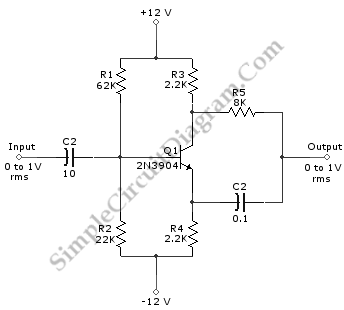 Single Transistor Variable 0-180 Deg Phase Shifter – Simple Circuit Diagram